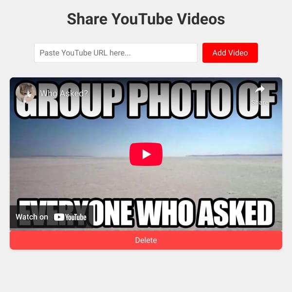 Youtube vid share!