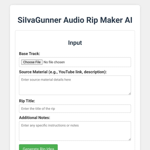SiIvaGunner Audio Rip Maker AI