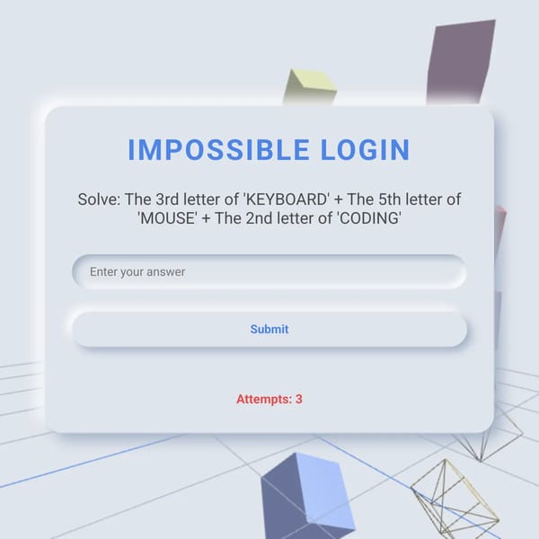 Impossible Login Challenge