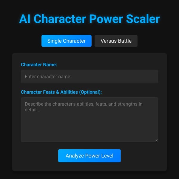 AI Character Power Scaler