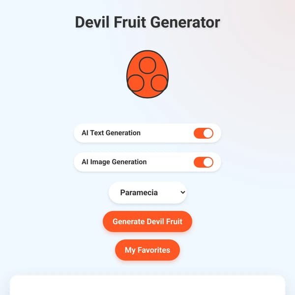 One Piece Devil Fruit Generator