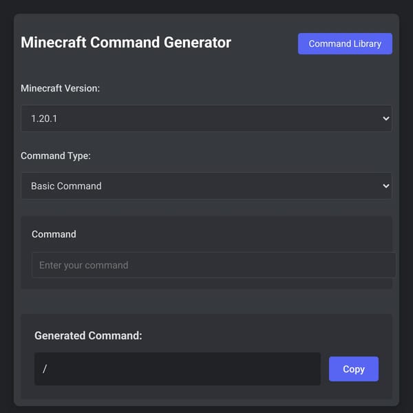 Minecraft Command Generator
