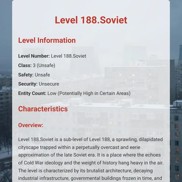 Backrooms Wiki - Level 188.Soviet (JOKE)