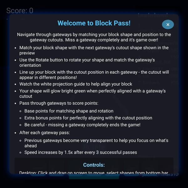 Block Pass - 3D Tetris Runner