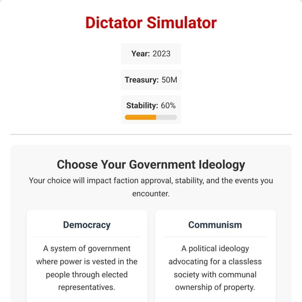 Dictator Simulator (NUKE FEATURE BUGGED)