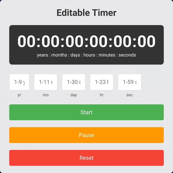 Editable Timer