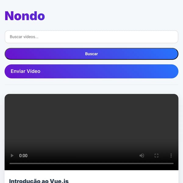Nondo - Plataforma de Vídeos