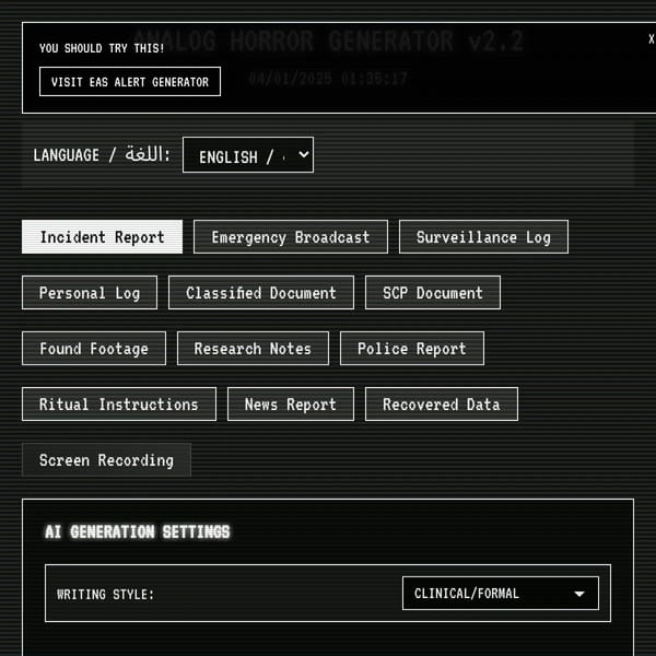 Analog Horror Generator But OMG