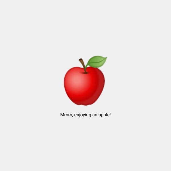 Eating an apple