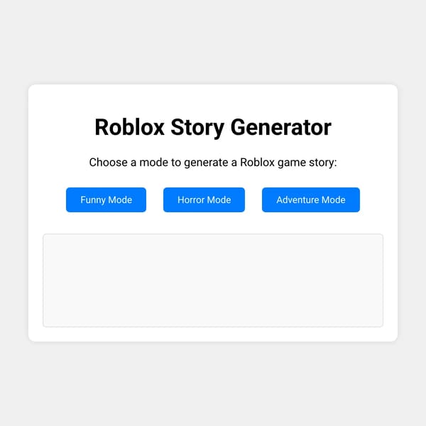 Roblox Story Generator