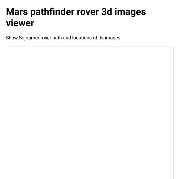 Pathfinder rover path viewer