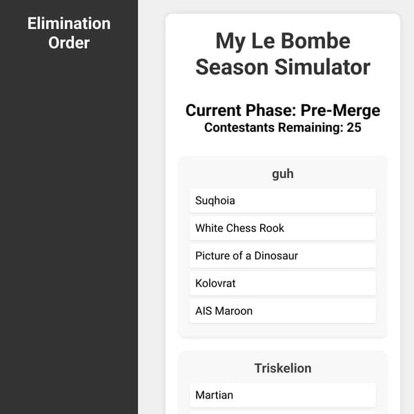 Competition for My Le Bombe