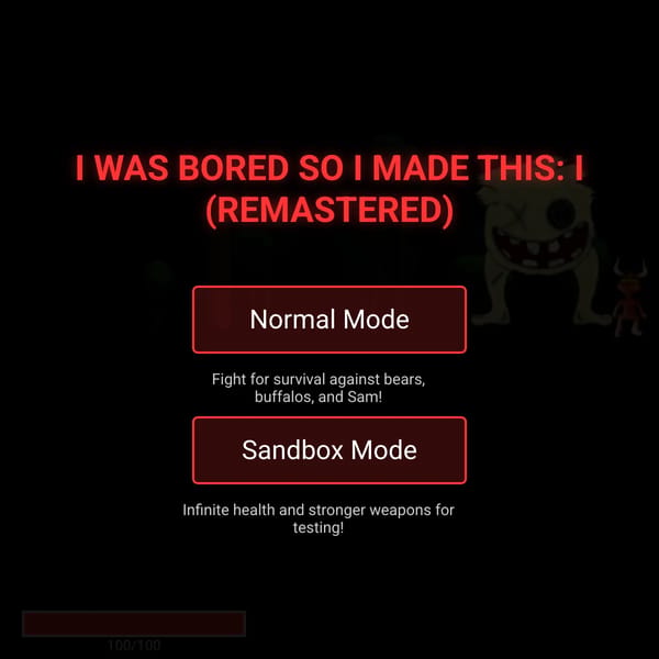 I was bored so I made this: I (Remastered)