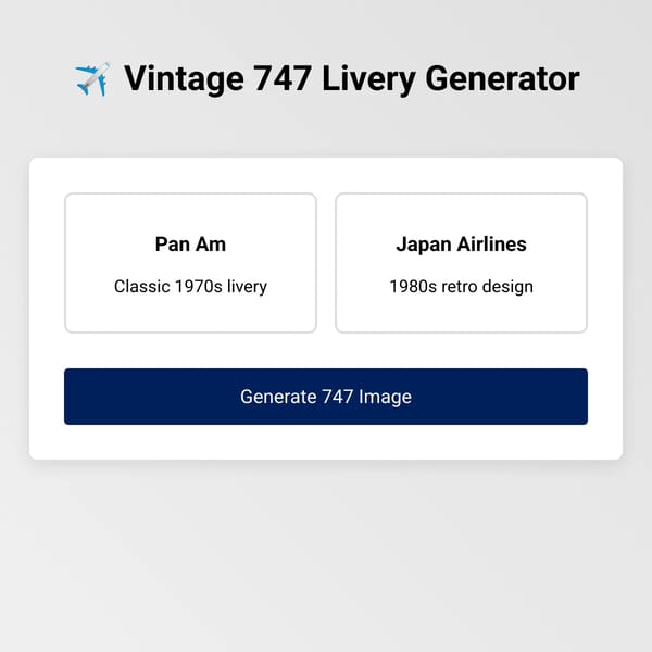 Vintage 747 Livery Generator