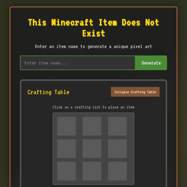 This Minecraft Item Does Not Exist