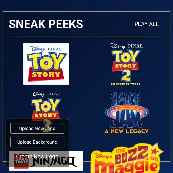 Sneak Peeks Menu on Websim