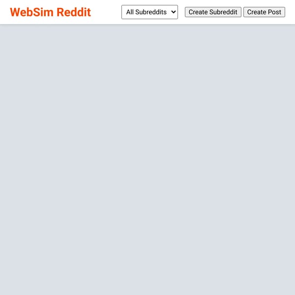 WebSim Reddit Clone