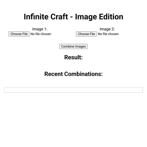 Infinite craft-image combiner