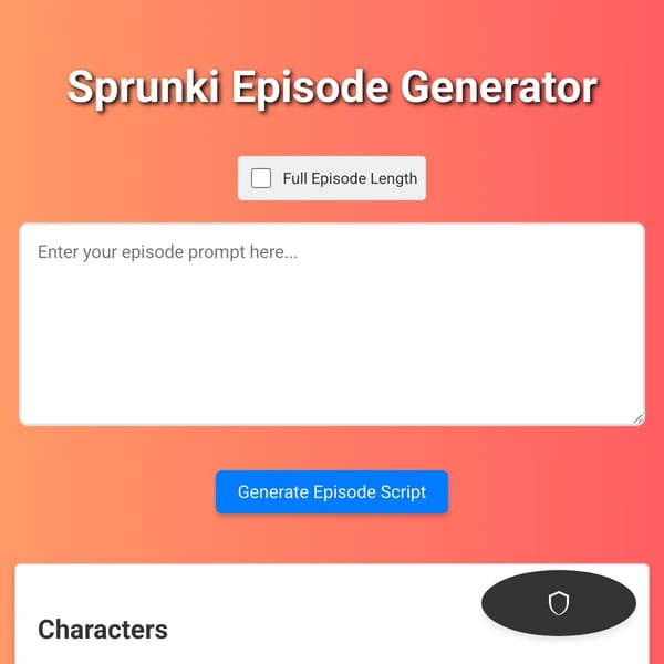 Sprunki Episode Generator +