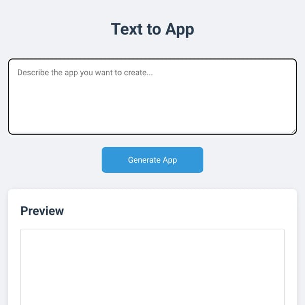 Text to App - AI App Generator