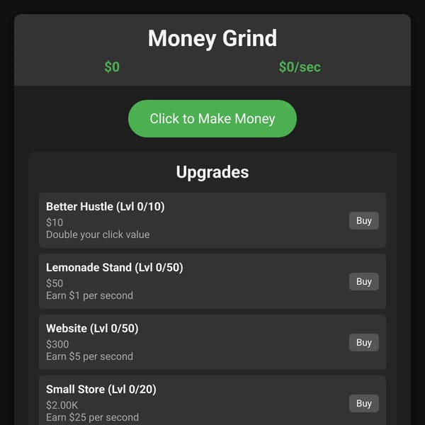 Money Grind: Touch Grass Edition (Idk if works and only took 1 run)