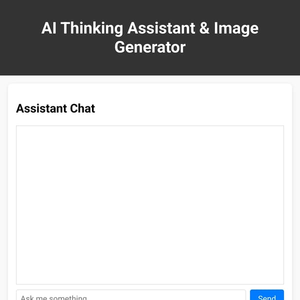 AI Thinking Assistant & Image Generator