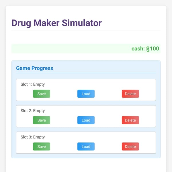 Drug Maker Simulator