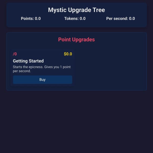 Mystic Upgrade Tree
