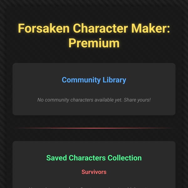 Forsaken Character Maker: Premium