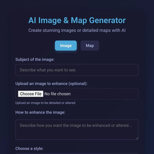 AI Image & Map Generator