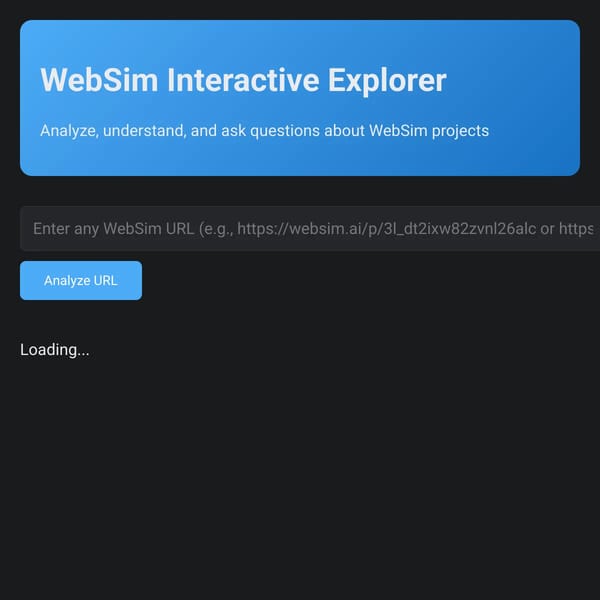 Ask about a Websim