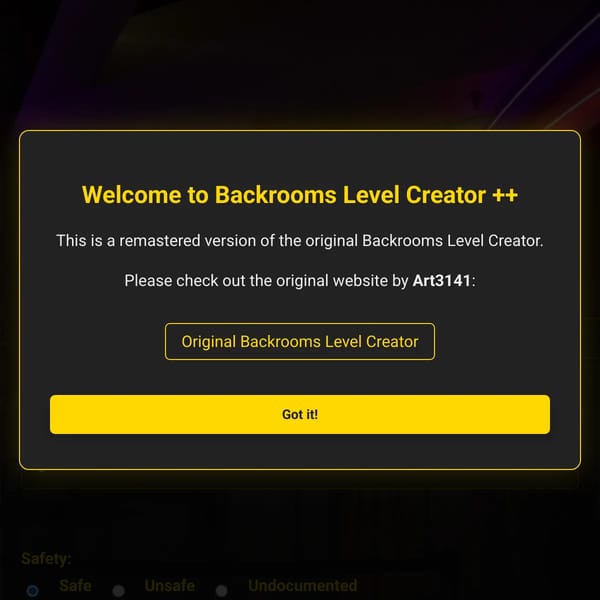 Backrooms Level Creator ++