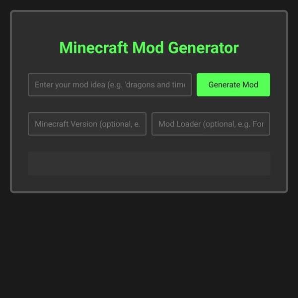 Minecraft Mod Generator