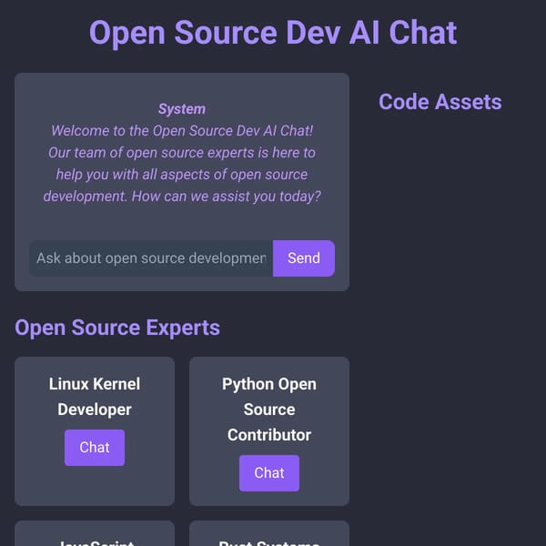Open Source Dev AI Chat