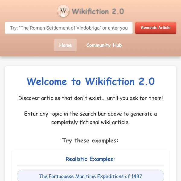 Wiki fiction but FIXED