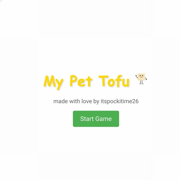 My Pet Tofu: Virtual Pet Game