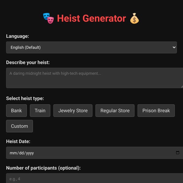 Heist Generator