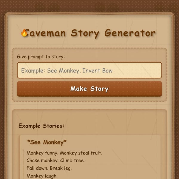 Caveman Story Generator