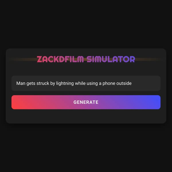 ZackDFilm Simulator (Story edition)