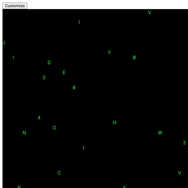 Customizable Matrix Background
