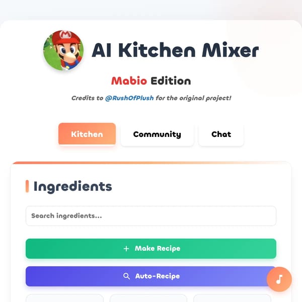 AI Kitchen Mixer
