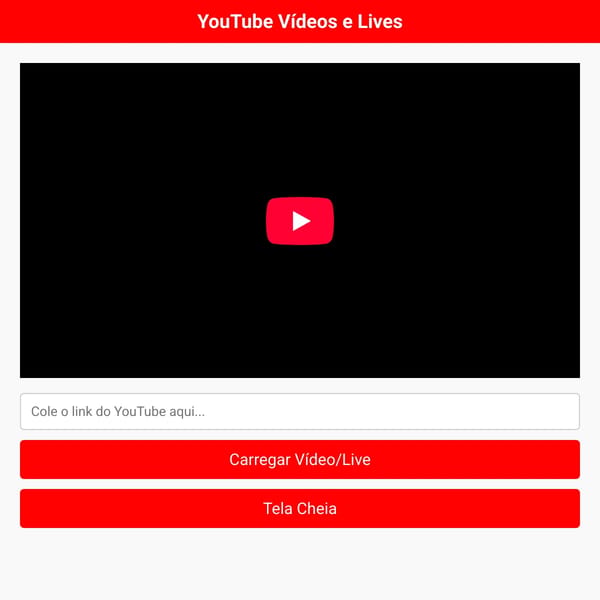 YouTube Vídeos e Lives