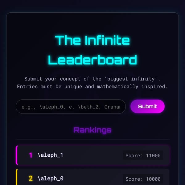The Infinite Leaderboard