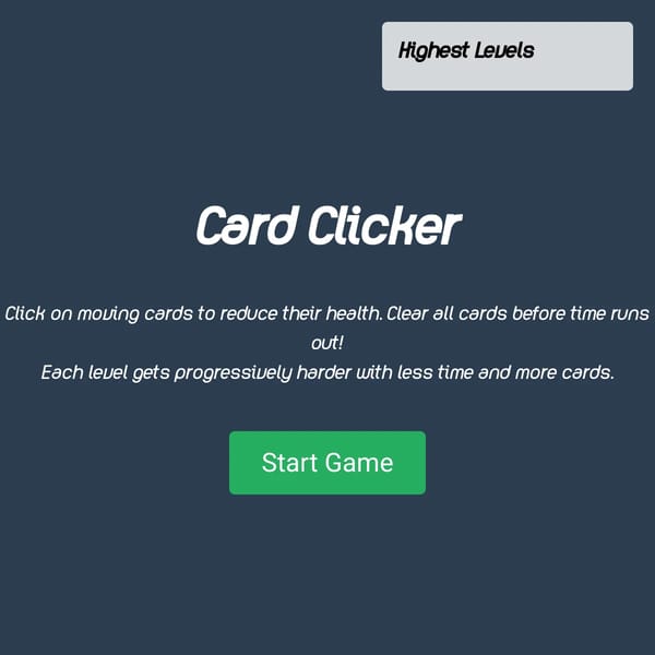Card Clicker Game