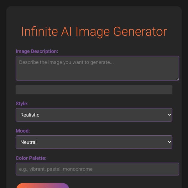Infinite AI Image Generator