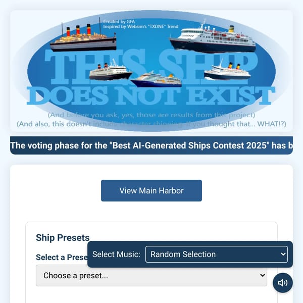This Ship Does Not Exist (Another "TXDNE")