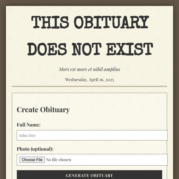 This Obituary Does Not Exist