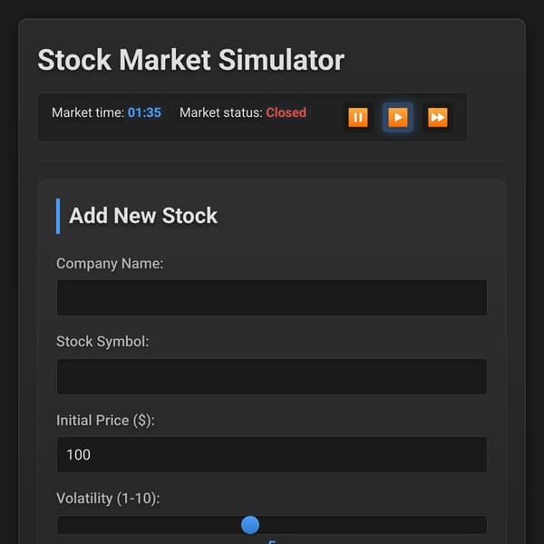 Stock Market Simulator