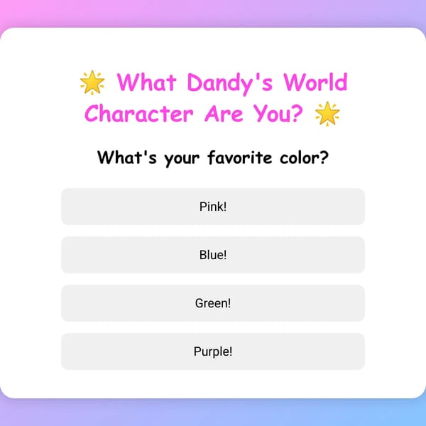 What Dandy's World Character Are You?