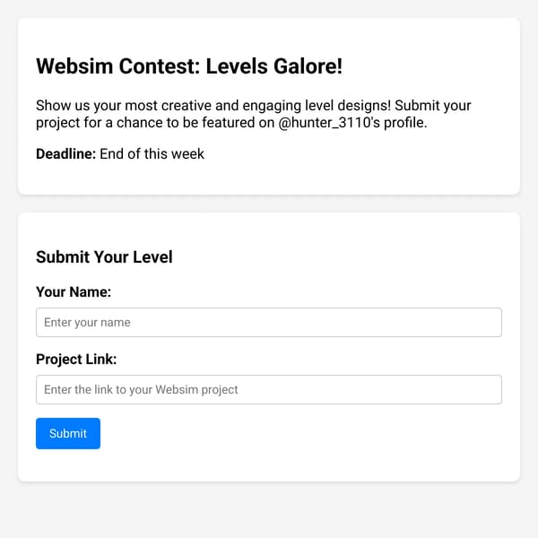 Websim Contests!